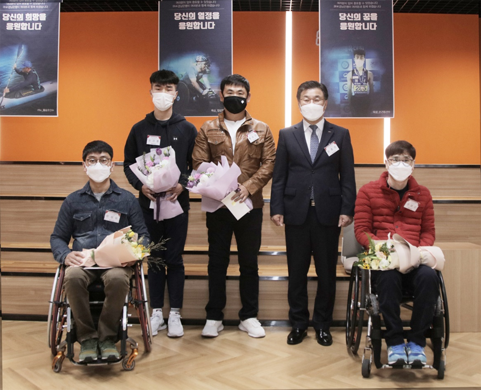 장애인선수단 사진